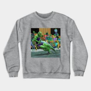 Lizard Man Wrestler Fantasy Creatures Crewneck Sweatshirt